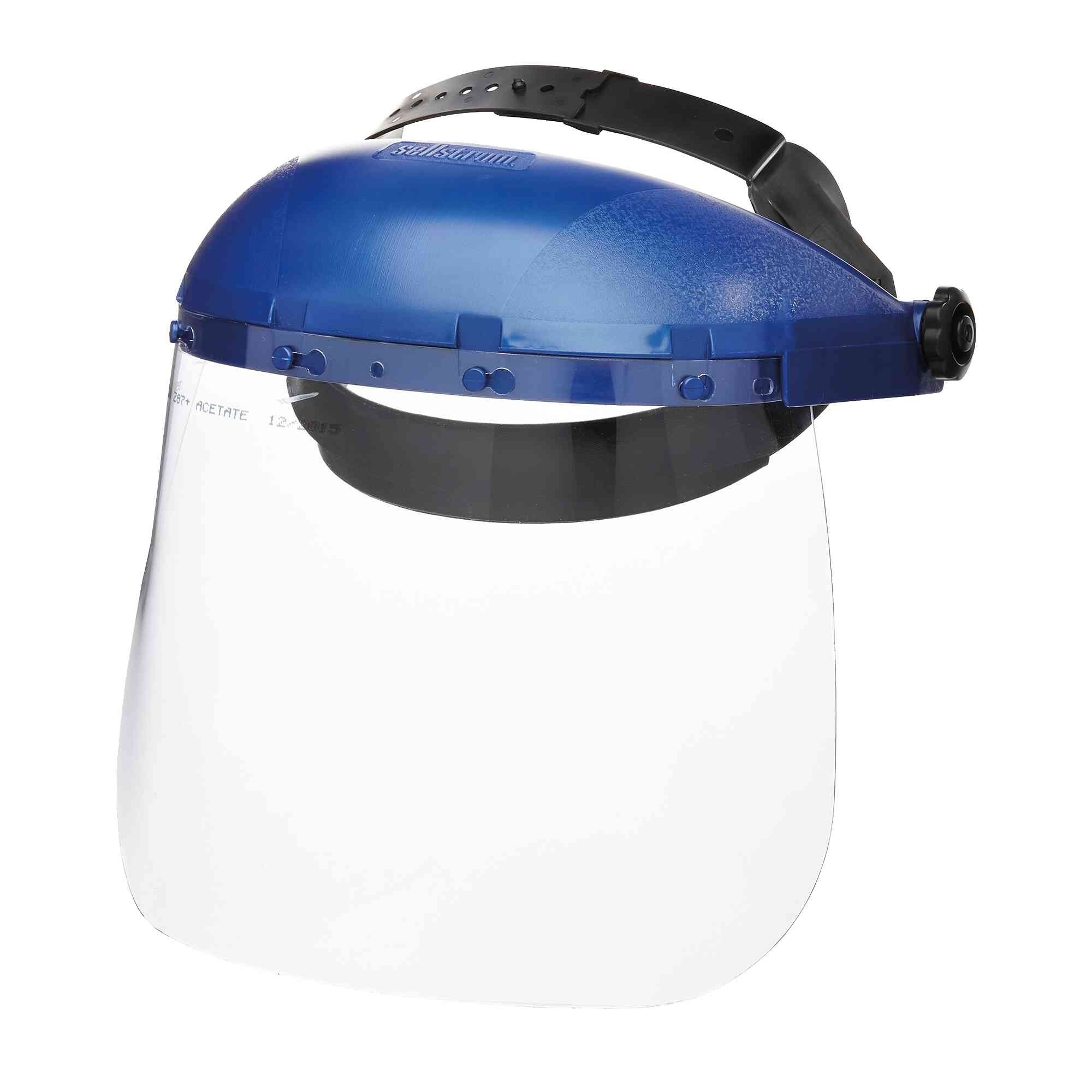 Sellstrom® - Face Shield - 390 Series - 8” x 12” x .040”  Window - Clear - Ratcheting Headgear - Single Crown - Model # S39110